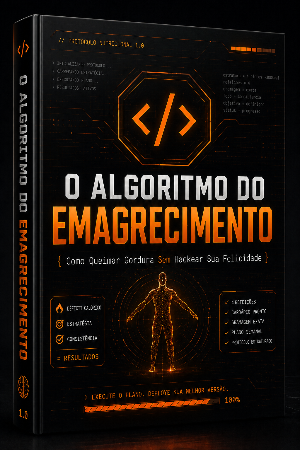Mockup do e-book O Algoritmo do Emagrecimento